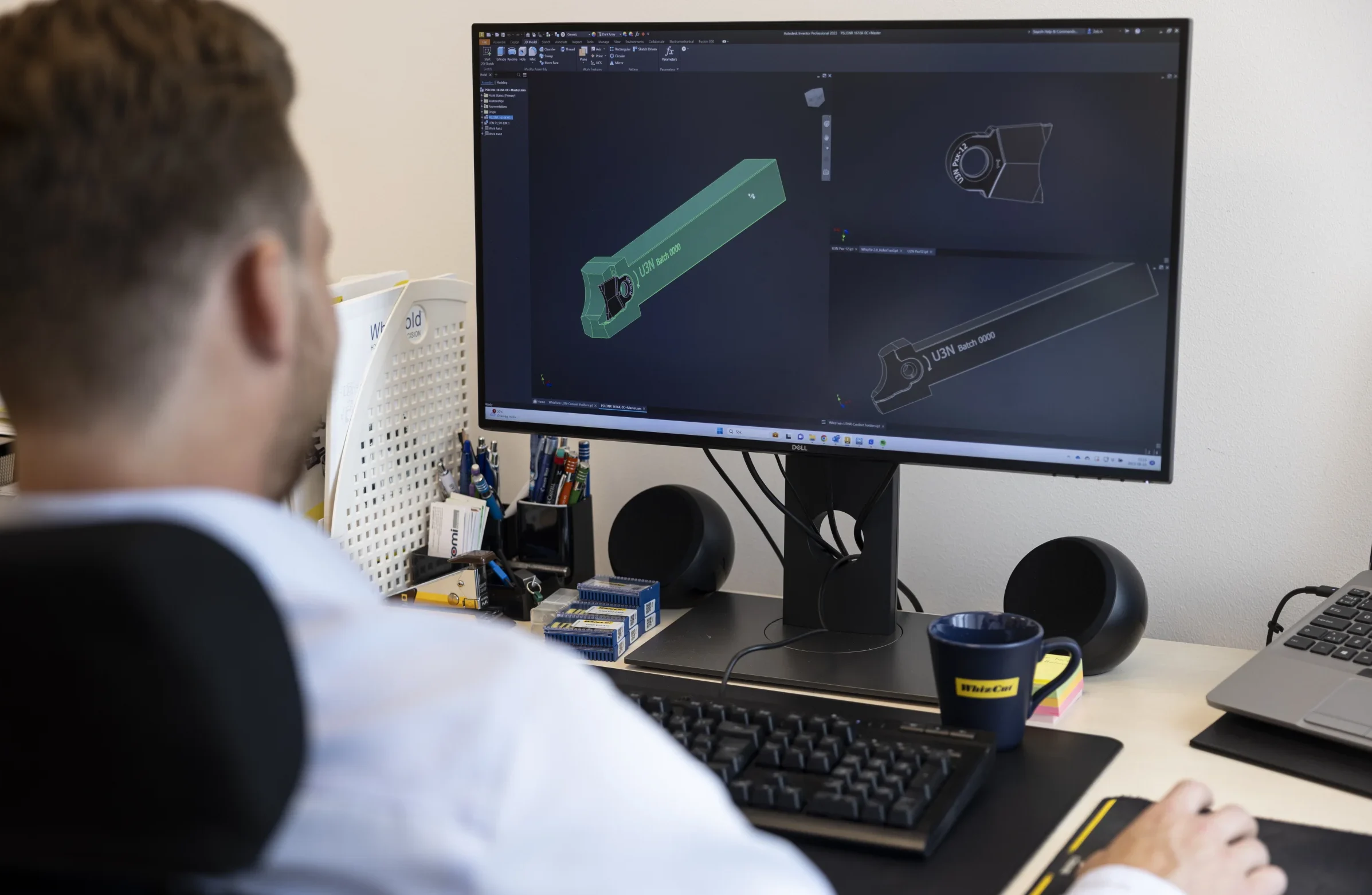 A 3D-model of WhizCuts parting off tool WhizTwin.